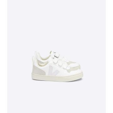 White/Beige Kids' Veja V-10 CWL Sneakers | AU 868EBC